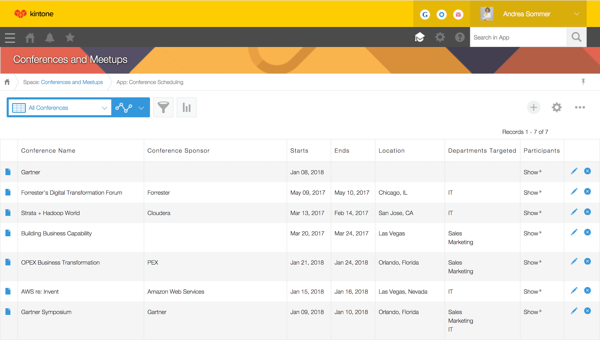 Kintone workflow management records application