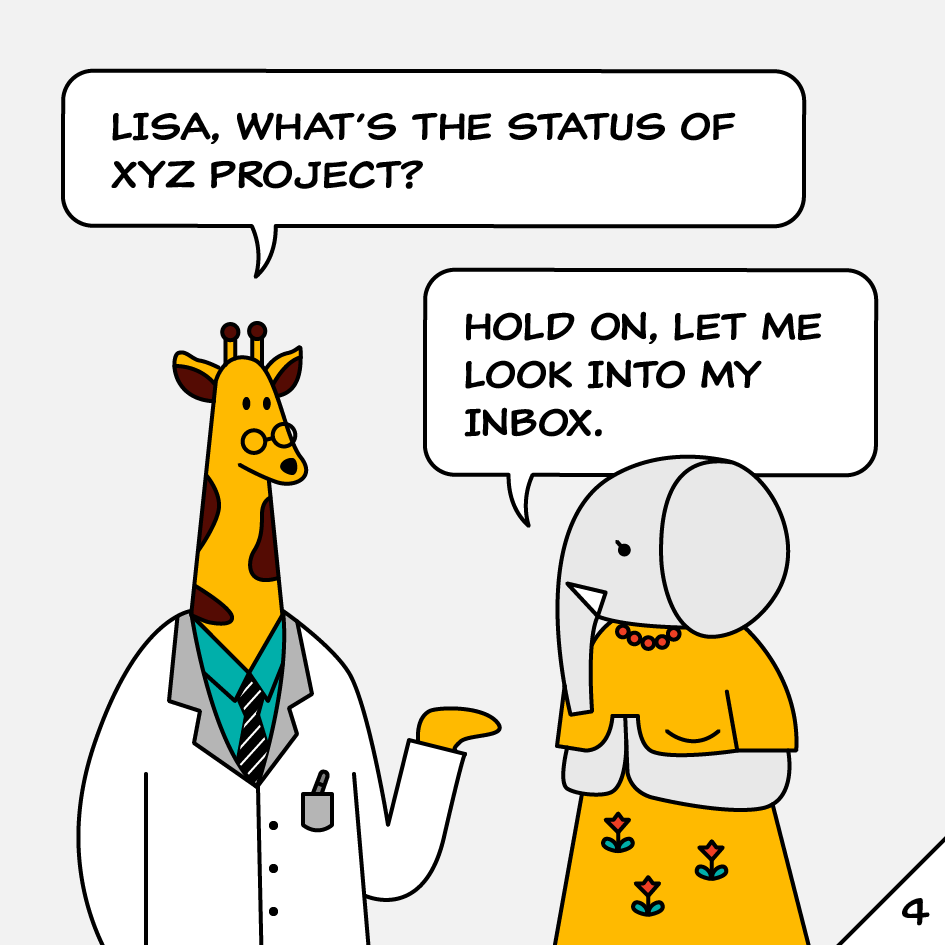 Kintone comic track project status and accountability 4